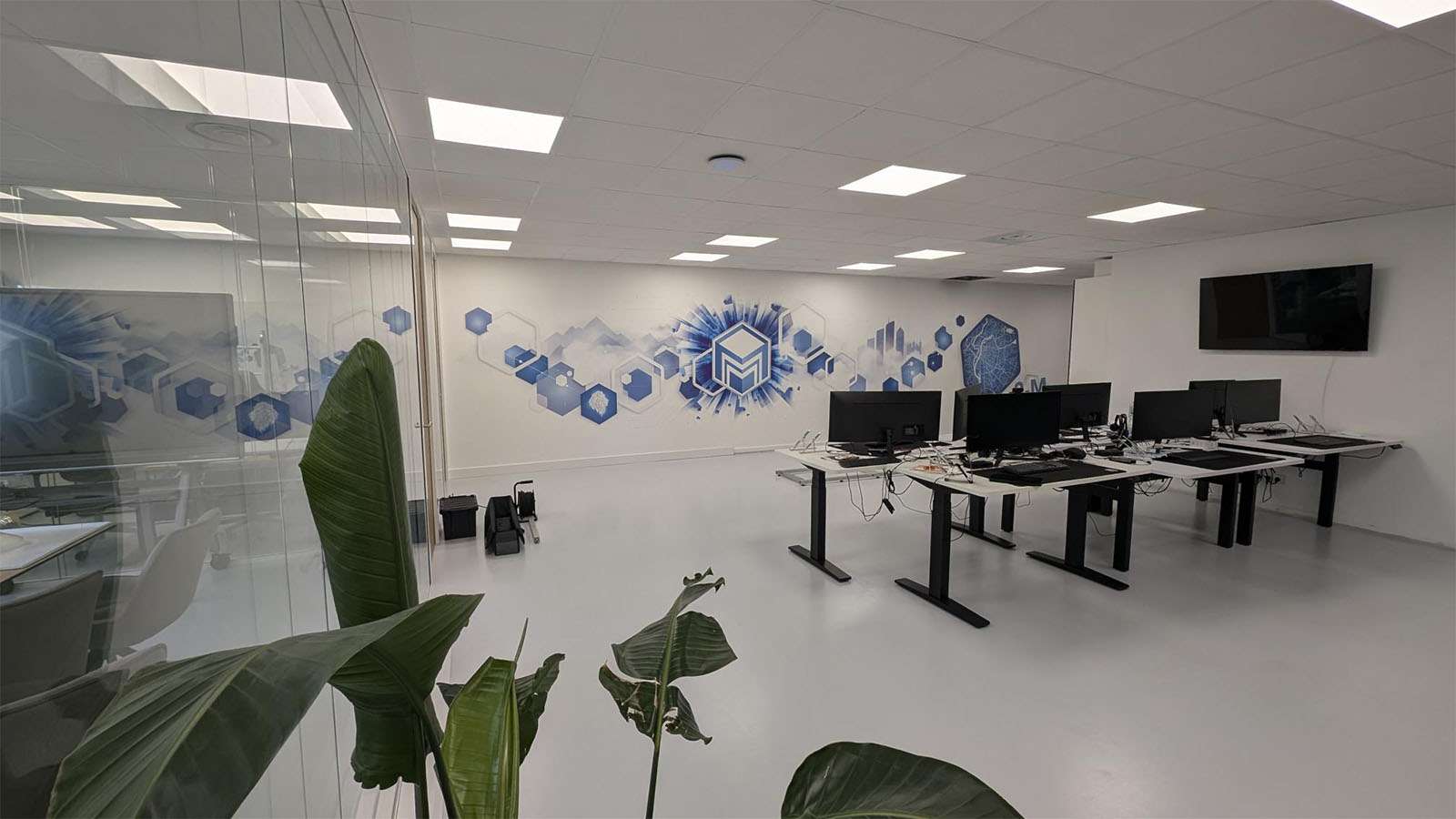 Fresque murale panoramique imprimée pour l'entreprise 2-M