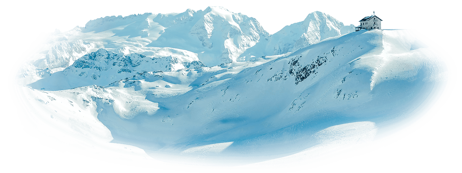 Fresque de montagnes imprimée sur un mur